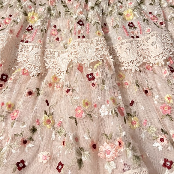 Needle & Thread Aramita Floral Lace Tulle Midi Dress (designer) size 4 US - Picture 7 of 16
